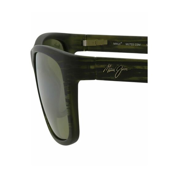 Maui Jim Square-Frame Nylon Sunglasses Green Unisex-Adult - Picture 4 of 6